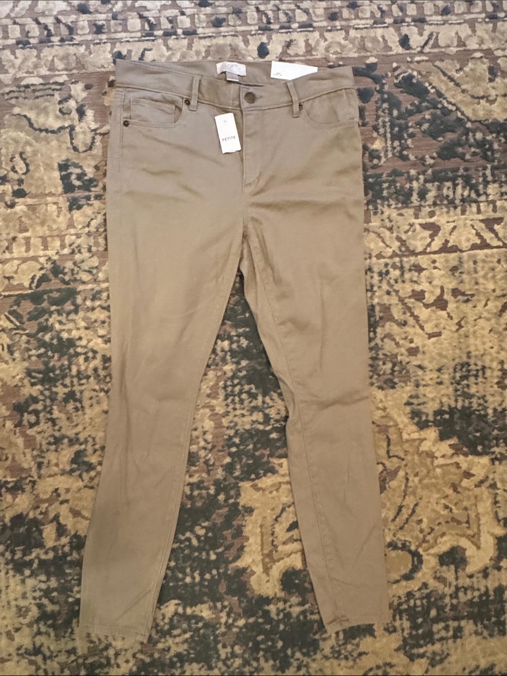 LOFT Olive/Taupe Skinny Jeans